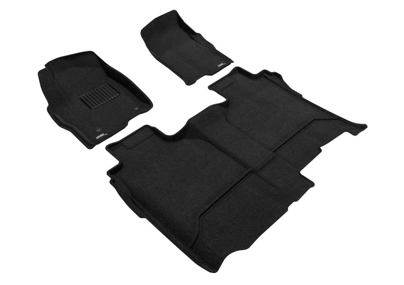 3D MAXpider 2019-2022 Chevrolet/GMC Silverado/Sierra Elegant Floor Mat Set - Black - ACEL1GM02504709