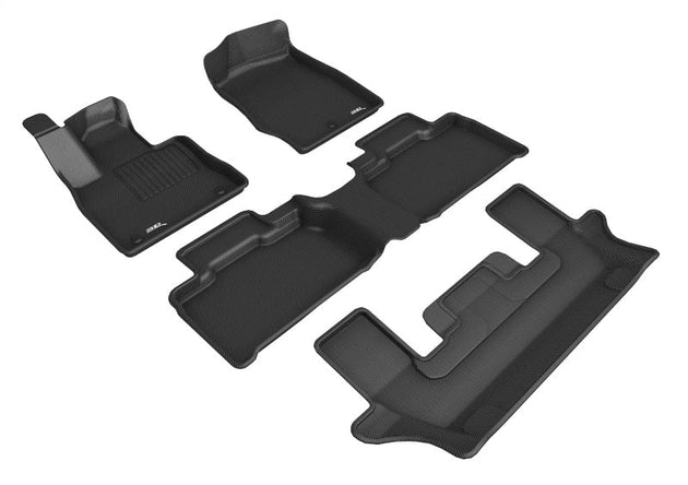 3D MAXpider 2020-2021 Ford Explorer 1st/2nd/3rd Row Floor Mats - Black - ACEL1FR13101509