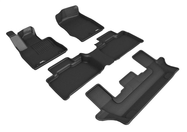 3D MAXpider 2020-2022 Ford Explorer 1st/2nd/3rd Row Floor Mats - Black - ACEL1FR13001509