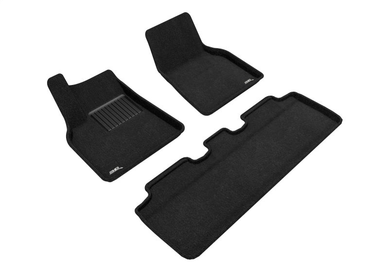 3D Maxpider 21-22 Tesla Model Y Elegant 1st 2nd Row - Floor Mat Set (Black) - ACEL1TL02704709